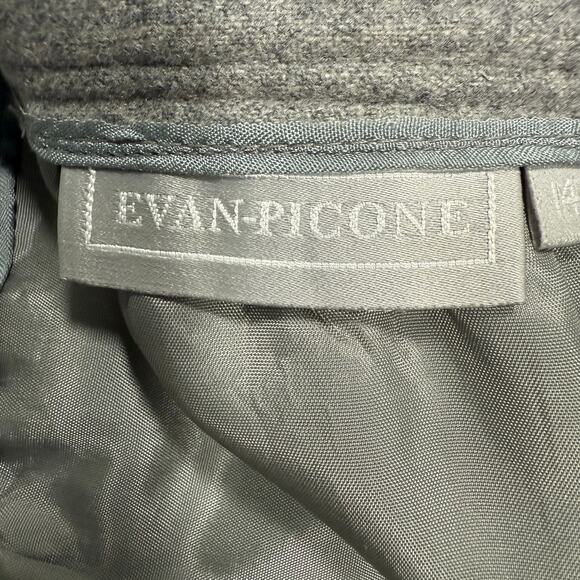 Vintage 80s Evan-Picone Wool Gray Skirt Suit Set Women’s 14 USA Runs Small - Picture 7 of 14